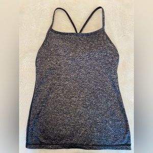 Lululemon Power Y Tank Top Size 6-Black/Grey
